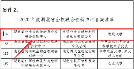 武汉仕全兴荣获湖北省企校创新中心称号